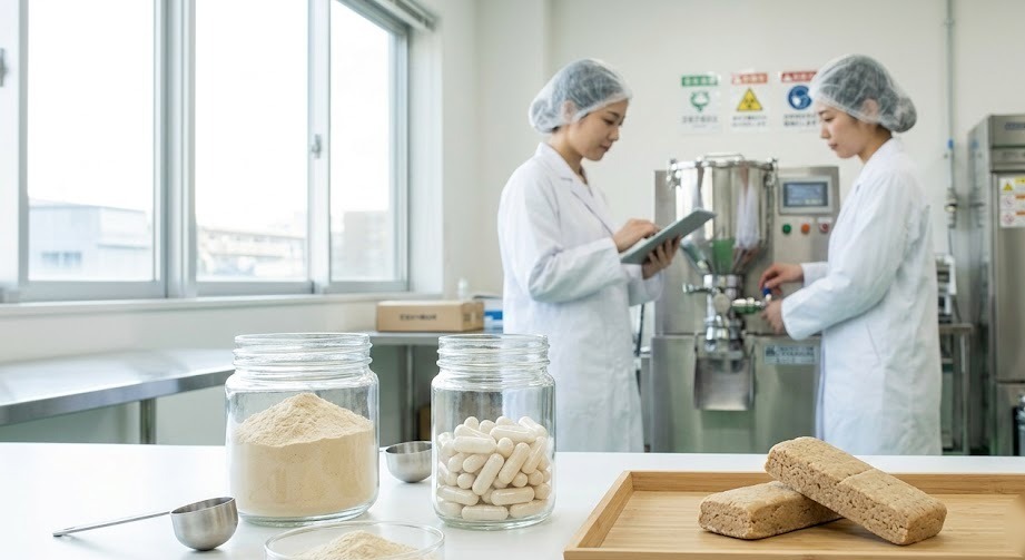 プロテインバー・固形製品向け原料｜たんぱくと食感・保存性